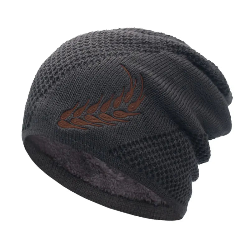 BEANIE - Warm Thick Hat feather design