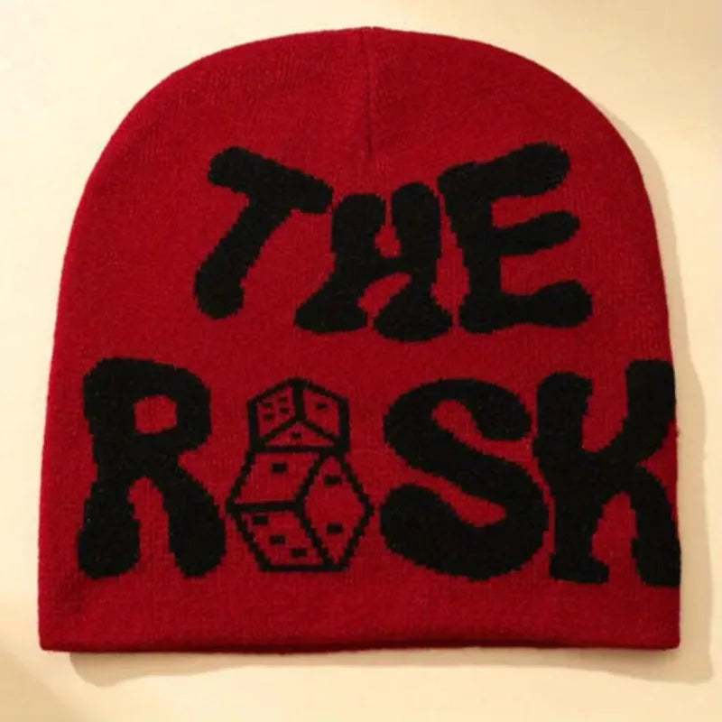 BEANIE (Graphic) - Y2K Hat The Risk Dome Cap New Multiple Colors Hip Hop Skull Cap