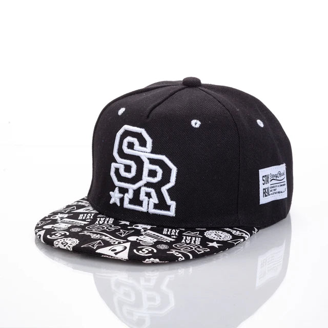 FLAT BRIM - Hip Hop Baseball Caps For Men and women with adjustable band