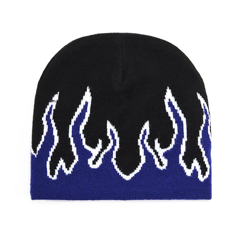 BEANIE (Graphic)- Hip Hop Fire Knitted Beanies unisex good for cold weather