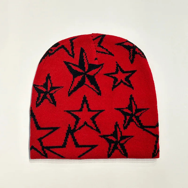 BEANIE (Graphic) - Vintage Woolen Hip Hop Star Print Beanie