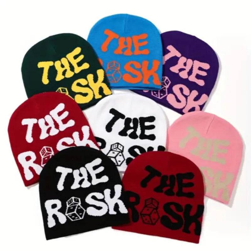 BEANIE (Graphic) - Y2K Hat The Risk Dome Cap New Multiple Colors Hip Hop Skull Cap