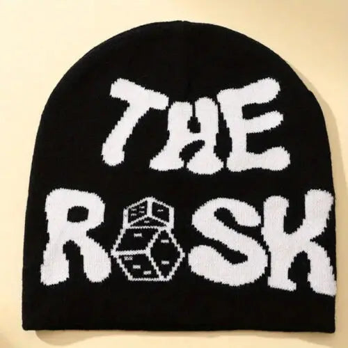 BEANIE (Graphic) - Y2K Hat The Risk Dome Cap New Multiple Colors Hip Hop Skull Cap