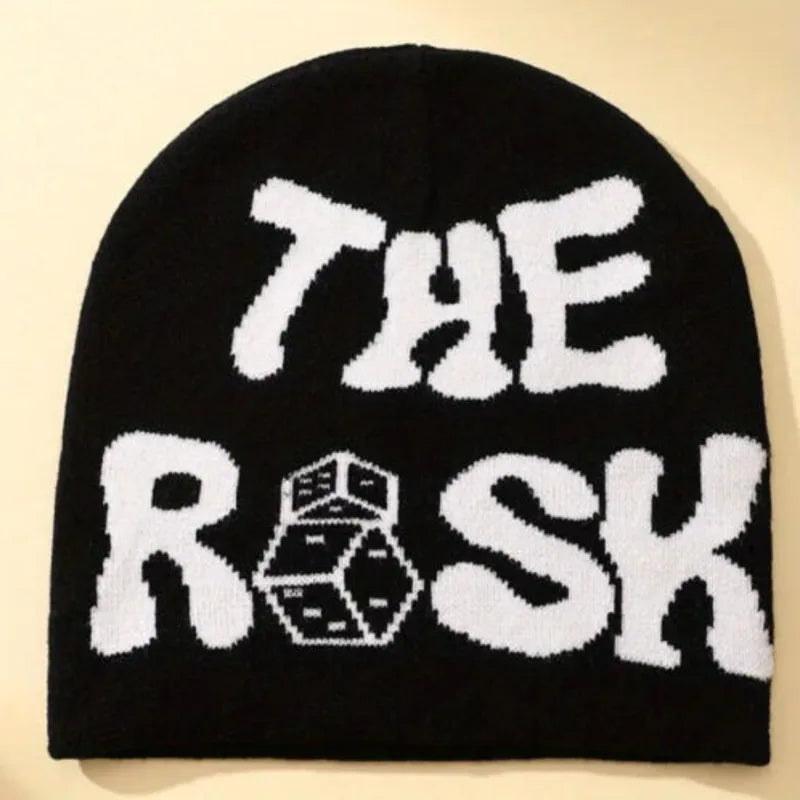 BEANIE (Graphic) - Y2K Hat The Risk Dome Cap New Multiple Colors Hip Hop Skull Cap