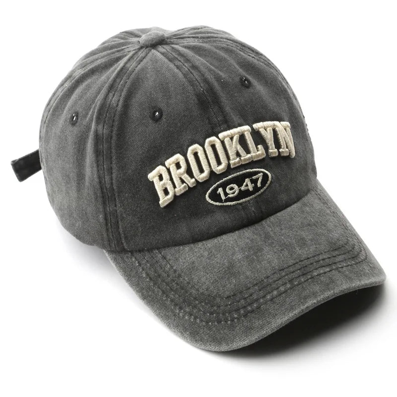 HAT - Vintage Brooklyn Letter Embroidery Baseball Caps