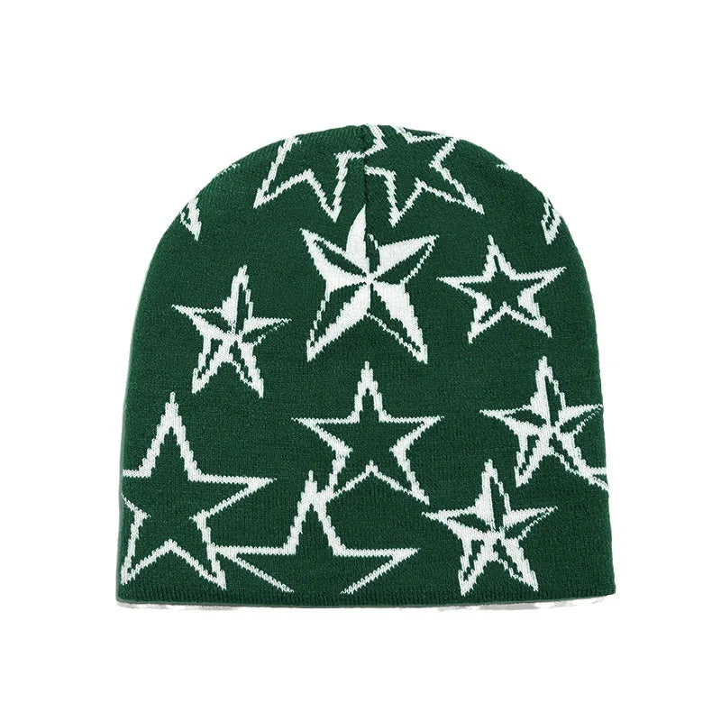 BEANIE (Graphic) - Vintage Woolen Hip Hop Star Print Beanie