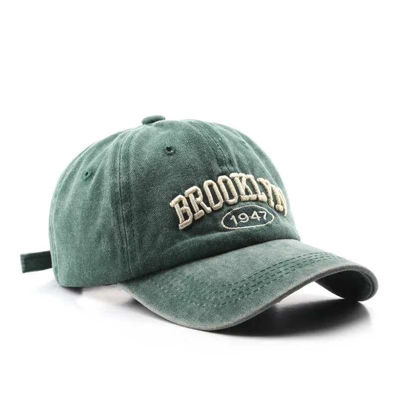 HAT - Vintage Brooklyn Letter Embroidery Baseball Caps