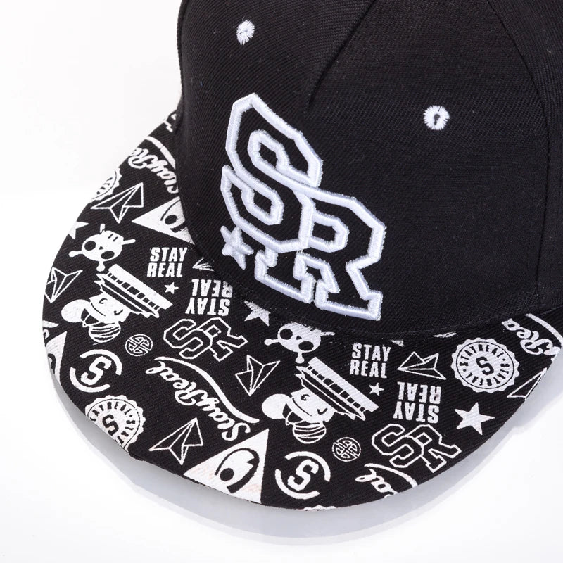 FLAT BRIM - Hip Hop Baseball Caps For Men and women with adjustable band