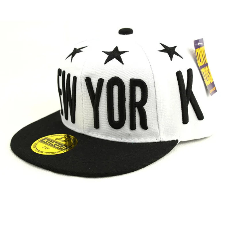 FLAT BRIM - SMALL CHILD Baseball Cap For Boys Girls NEW YORK