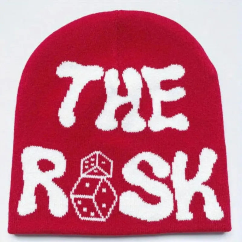 BEANIE (Graphic) - Y2K Hat The Risk Dome Cap New Multiple Colors Hip Hop Skull Cap