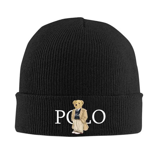 BEANIE (Graphic) - Bear P-Polos Knit Hat Street Caps for Men Women Gift