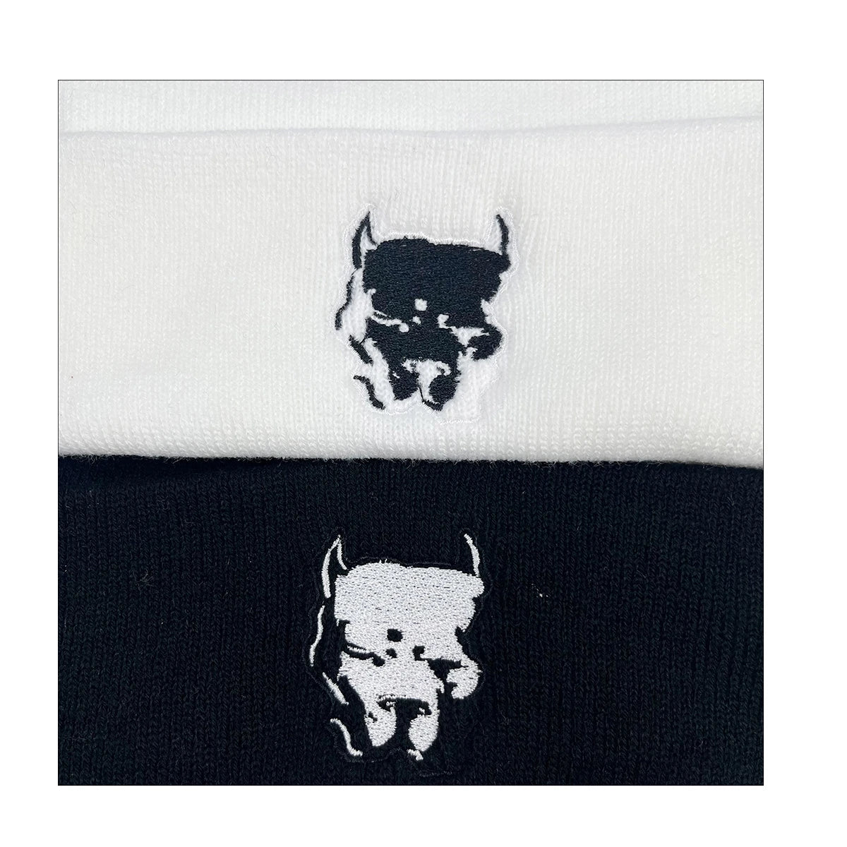 BEANIE (Graphic) - Embroidery bulldog Elasticity Beanies Fashion Knitted comfortable Pullover Hat