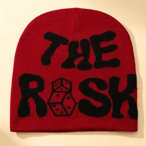 BEANIE (Graphic) - Y2K Hat The Risk Dome Cap New Multiple Colors Hip Hop Skull Cap