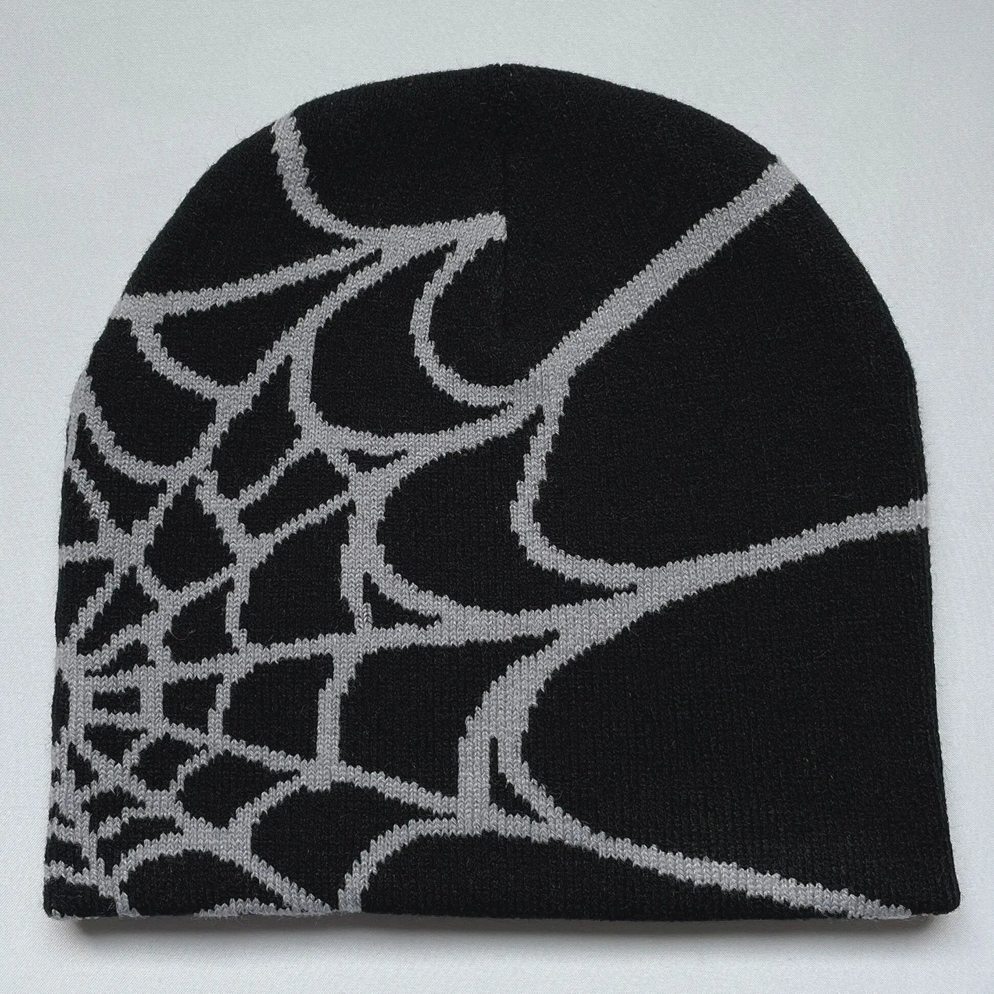 BEANIE (Graphic) - Warm multicolor winter spider web beanie