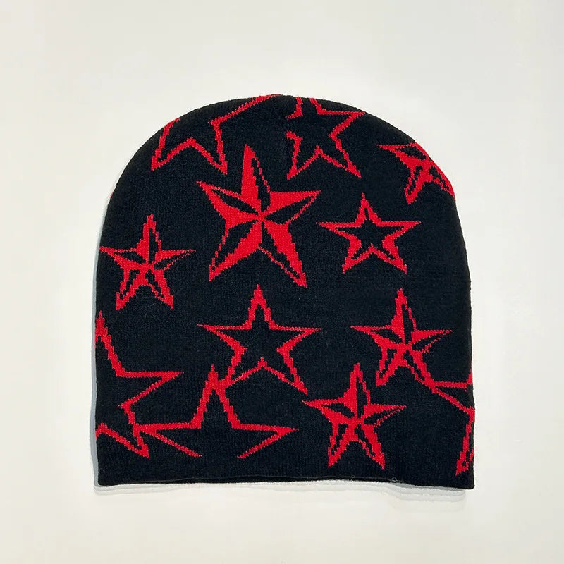 BEANIE (Graphic) - Vintage Woolen Hip Hop Star Print Beanie