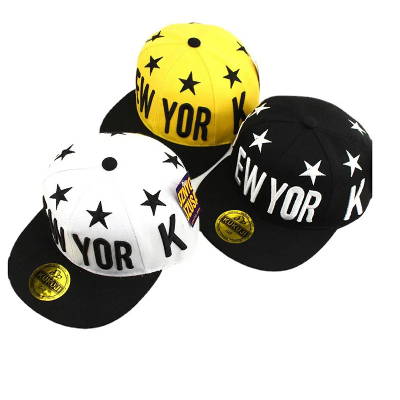 FLAT BRIM - SMALL CHILD Baseball Cap For Boys Girls NEW YORK