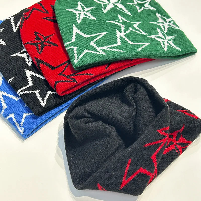 BEANIE (Graphic) - Vintage Woolen Hip Hop Star Print Beanie