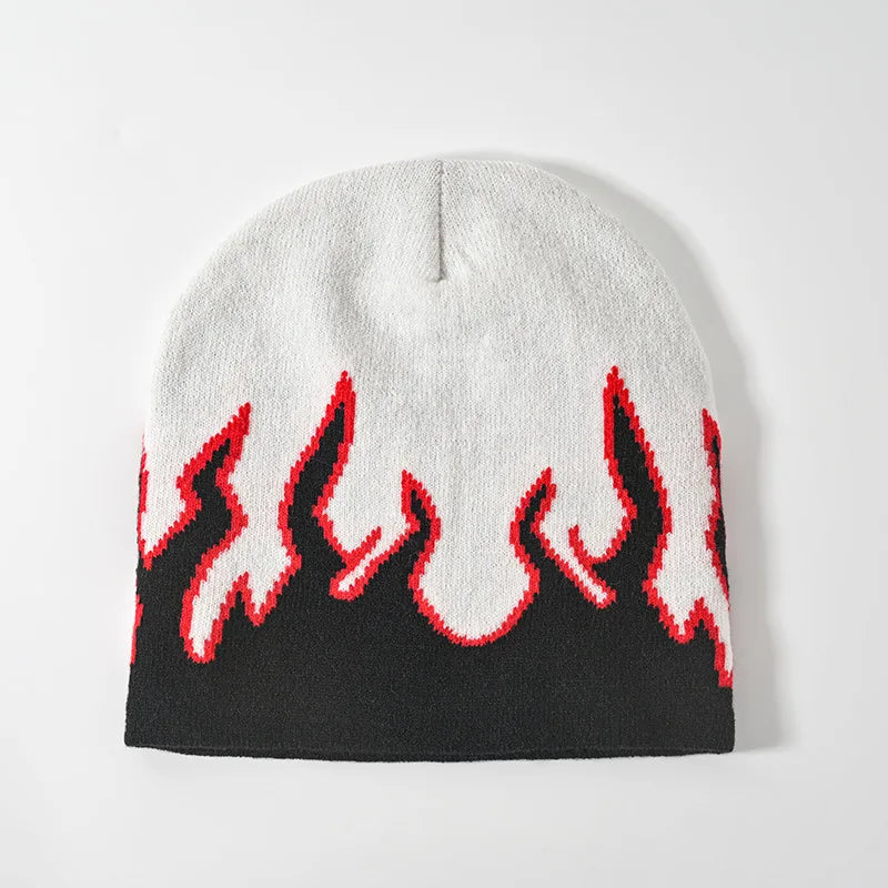 BEANIE (Graphic)- Hip Hop Fire Knitted Beanies unisex good for cold weather