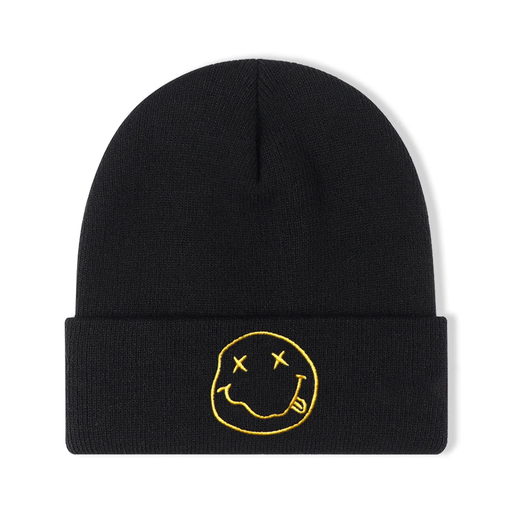 BEANIE (Graphic) - stylish and comfortable beanie with smile pattern for men, woman, and kids