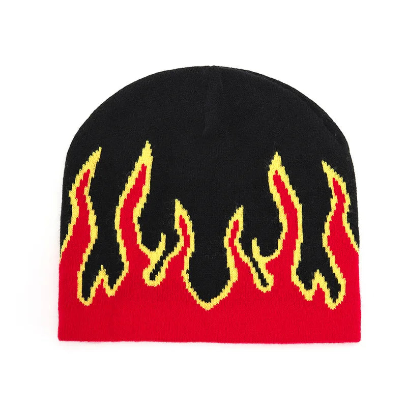 BEANIE (Graphic)- Hip Hop Fire Knitted Beanies unisex good for cold weather