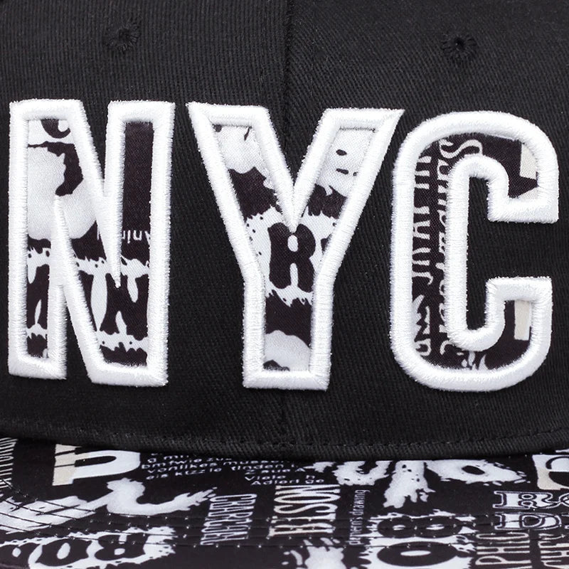 FLAT BRIM - Embroidery Baseball Caps Hat NYC