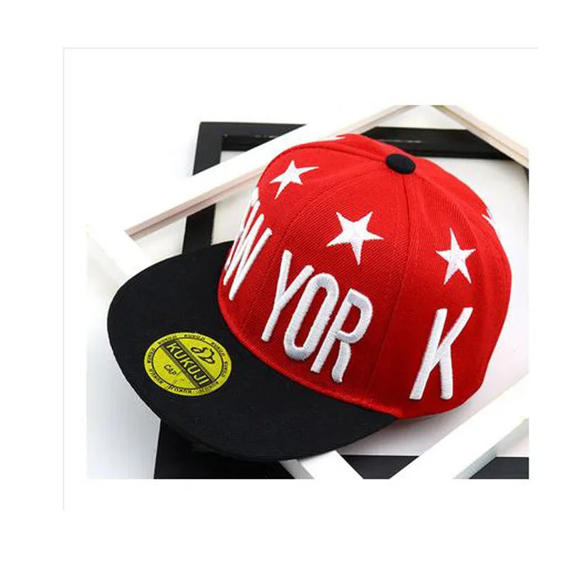 FLAT BRIM - SMALL CHILD Baseball Cap For Boys Girls NEW YORK