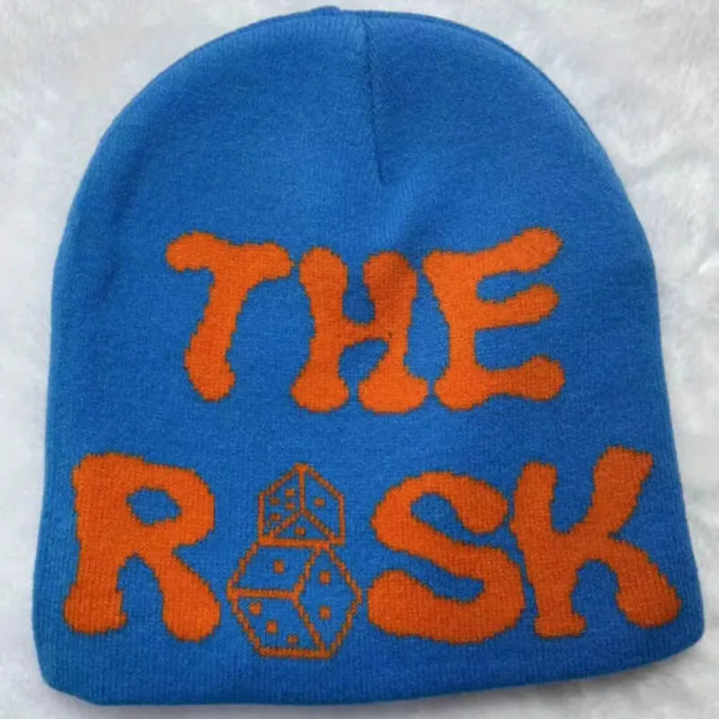 BEANIE (Graphic) - Y2K Hat The Risk Dome Cap New Multiple Colors Hip Hop Skull Cap