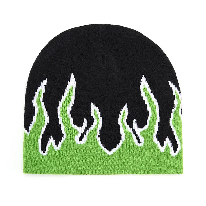 BEANIE (Graphic)- Hip Hop Fire Knitted Beanies unisex good for cold weather