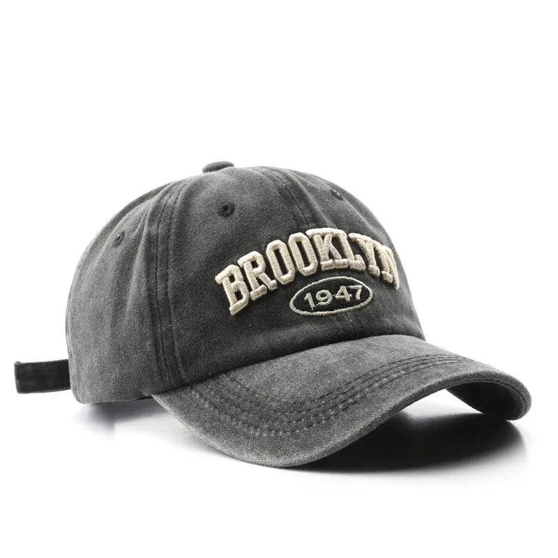 HAT - Vintage Brooklyn Letter Embroidery Baseball Caps