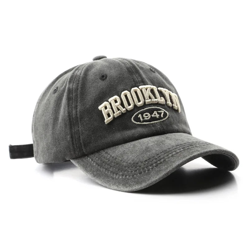 HAT - Vintage Brooklyn Letter Embroidery Baseball Caps