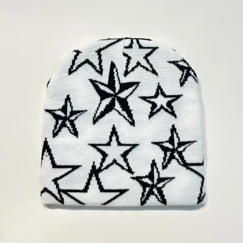 BEANIE (Graphic) - Vintage Woolen Hip Hop Star Print Beanie