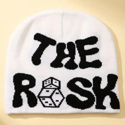 BEANIE (Graphic) - Y2K Hat The Risk Dome Cap New Multiple Colors Hip Hop Skull Cap