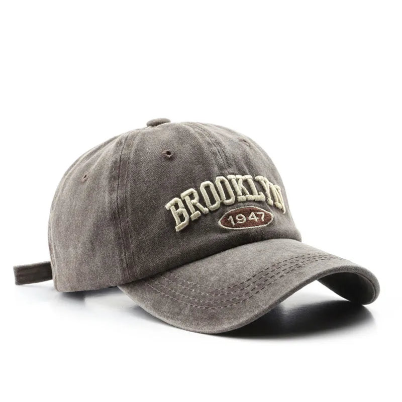 HAT - Vintage Brooklyn Letter Embroidery Baseball Caps