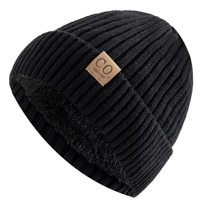 BEANIE - New Unisex Two-Tone Fur Lined Casual Knitted winter Hat