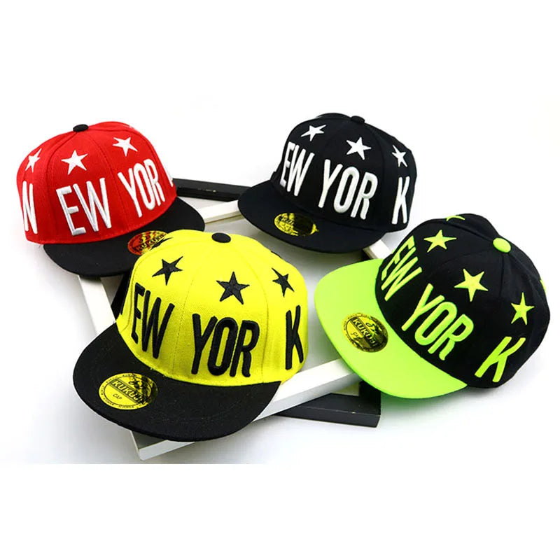 FLAT BRIM - SMALL CHILD Baseball Cap For Boys Girls NEW YORK