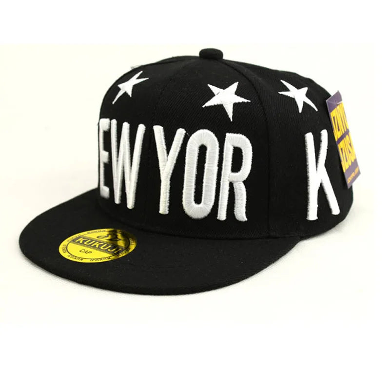 FLAT BRIM - SMALL CHILD Baseball Cap For Boys Girls NEW YORK