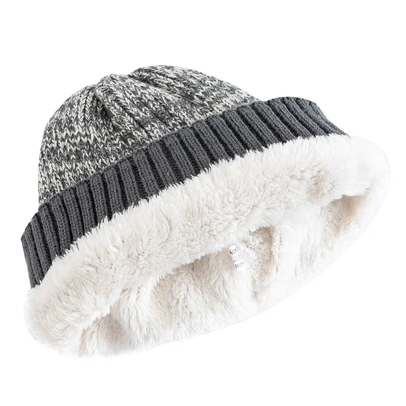 BEANIE - New Unisex Two-Tone fur lined  Winter Hats