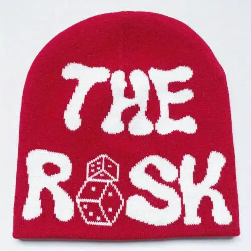 BEANIE (Graphic) - Y2K Hat The Risk Dome Cap New Multiple Colors Hip Hop Skull Cap