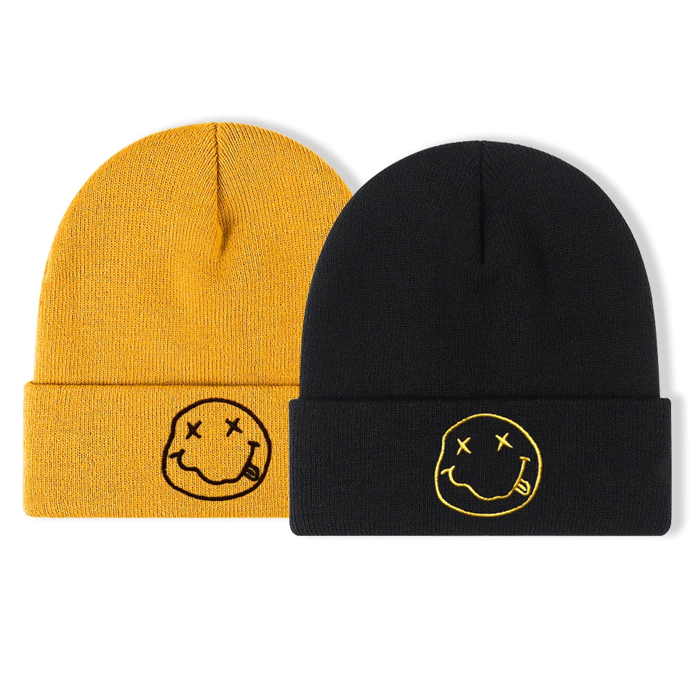 BEANIE (Graphic) - stylish and comfortable beanie with smile pattern for men, woman, and kids