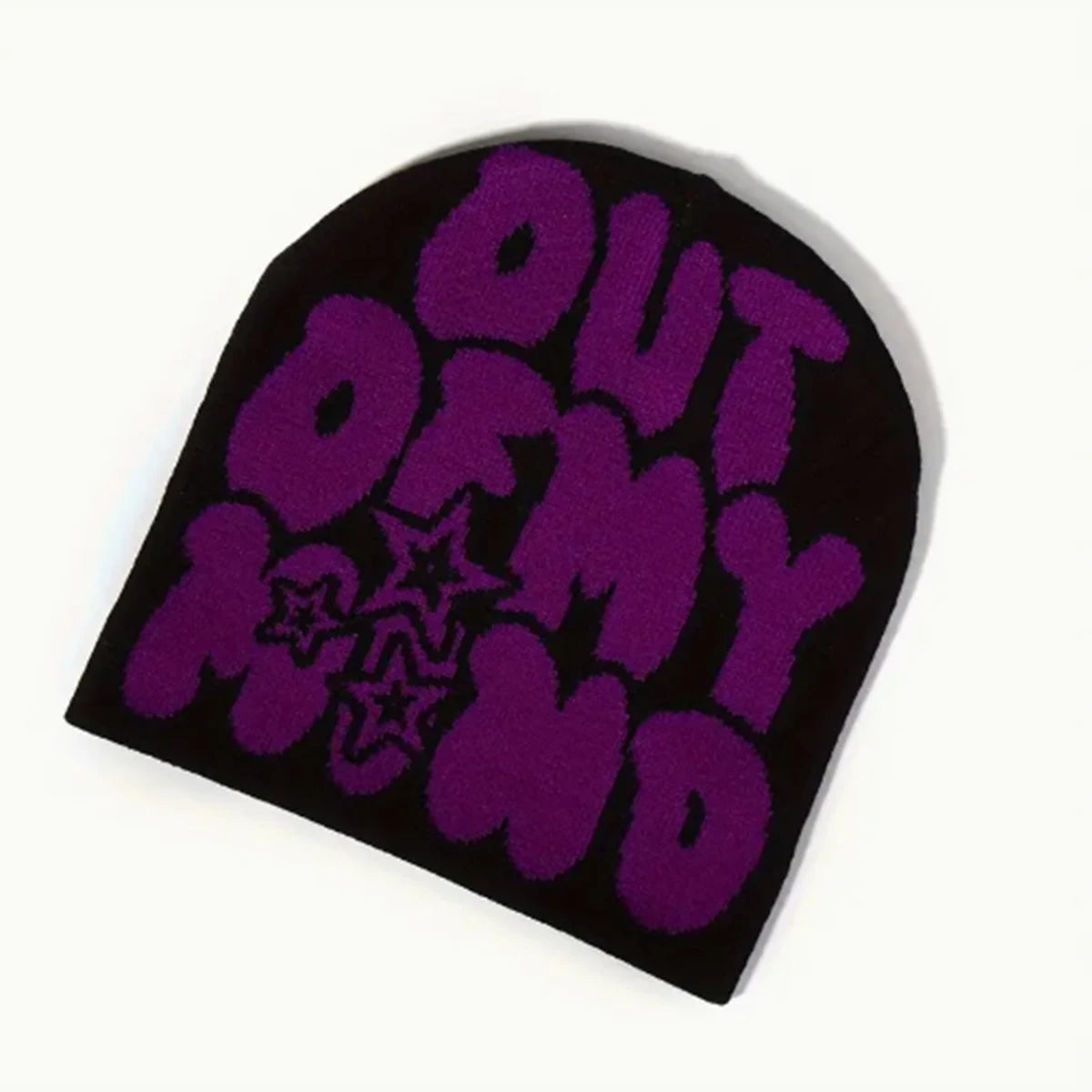 BEANIE (Graphic) - OUT OF MY MIND Jacquard Knit beanie