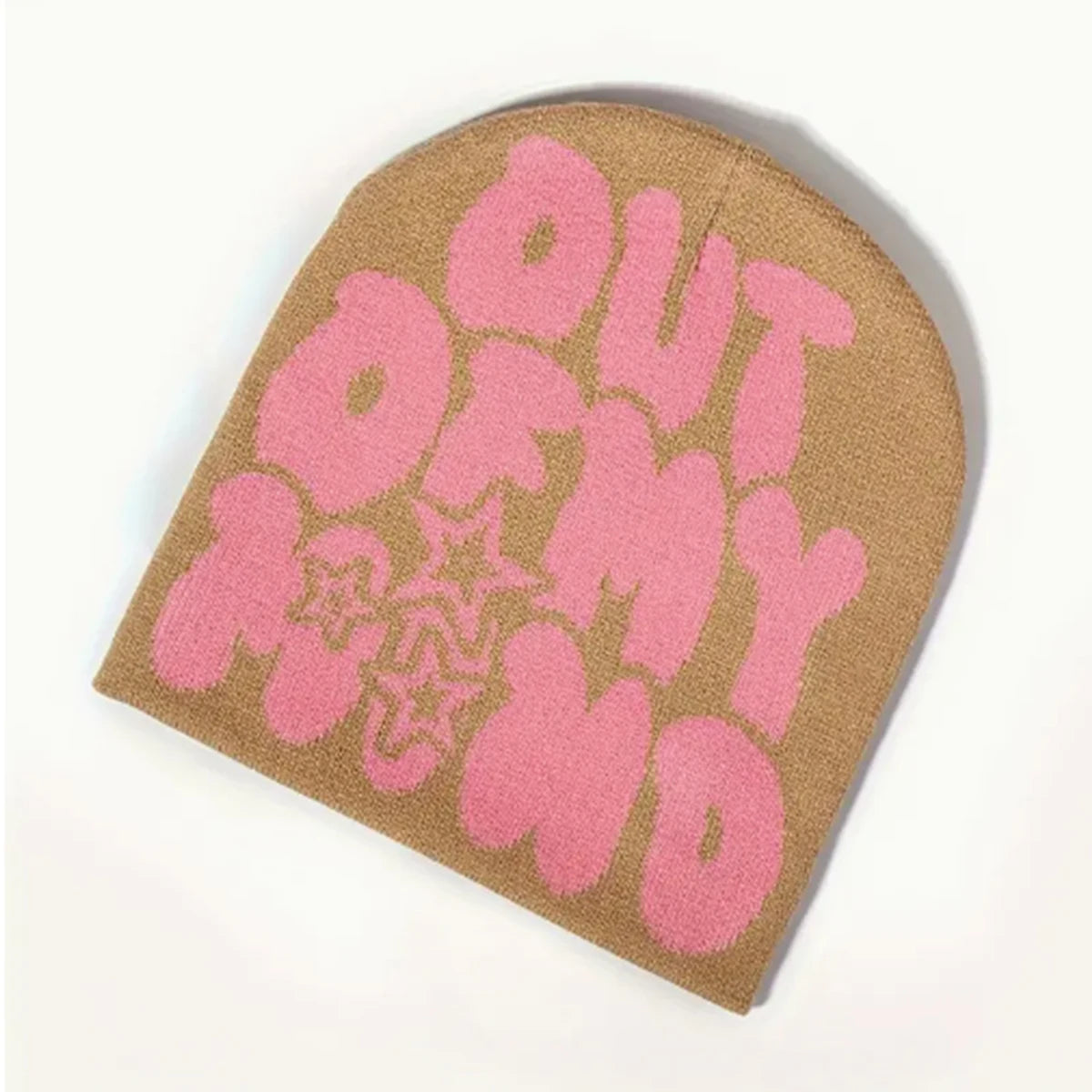 BEANIE (Graphic) - OUT OF MY MIND Jacquard Knit beanie