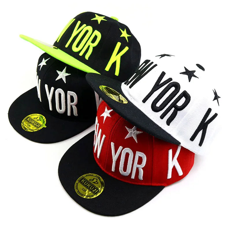 FLAT BRIM - SMALL CHILD Baseball Cap For Boys Girls NEW YORK