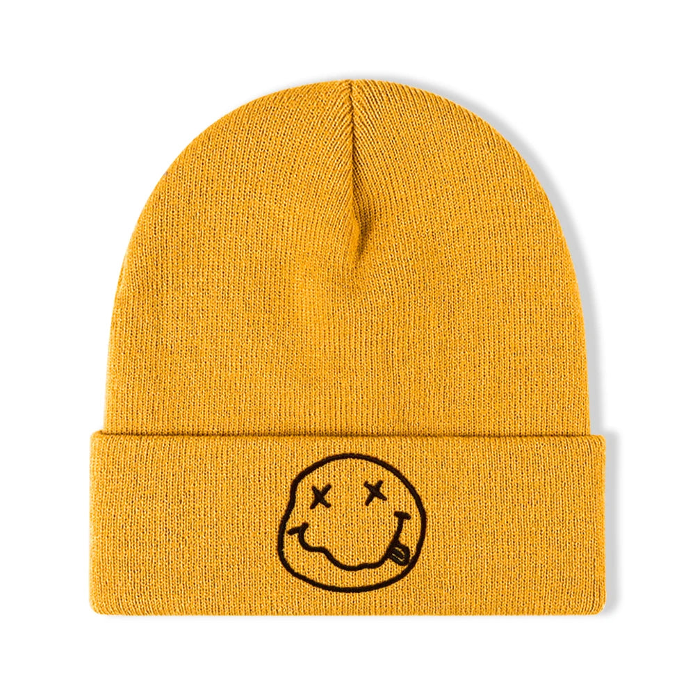 BEANIE (Graphic) - stylish and comfortable beanie with smile pattern for men, woman, and kids