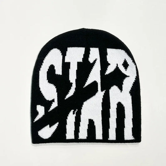 BEANIE (Graphic) - STAR Knitted Hats Y2K Outdoor Sports Trend Street Cold Caps