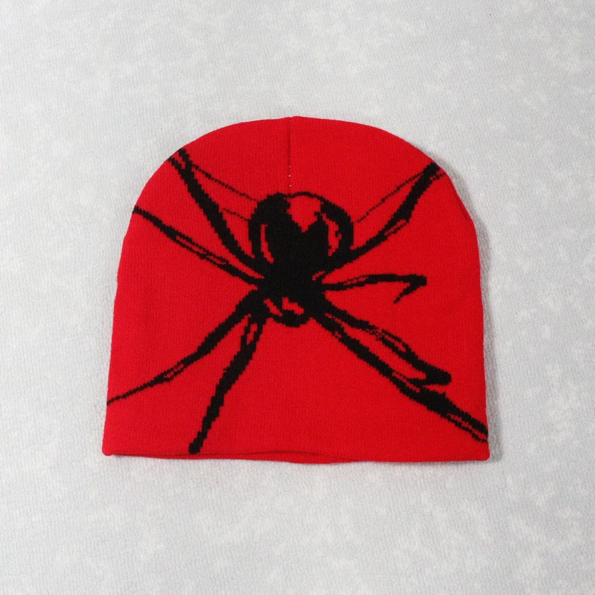 BEANIE (Graphic) - spider patterned jacquard knitted hat suitable for cold