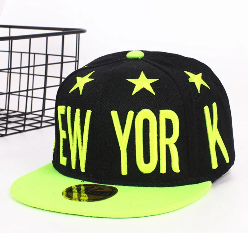 FLAT BRIM - SMALL CHILD Baseball Cap For Boys Girls NEW YORK