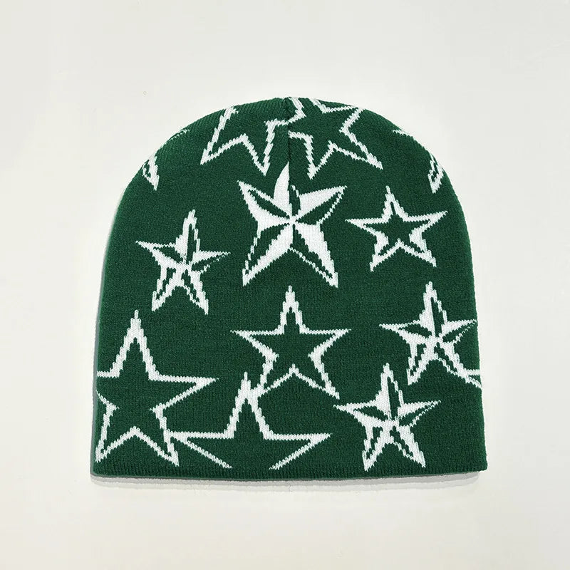 BEANIE (Graphic) - Vintage Woolen Hip Hop Star Print Beanie