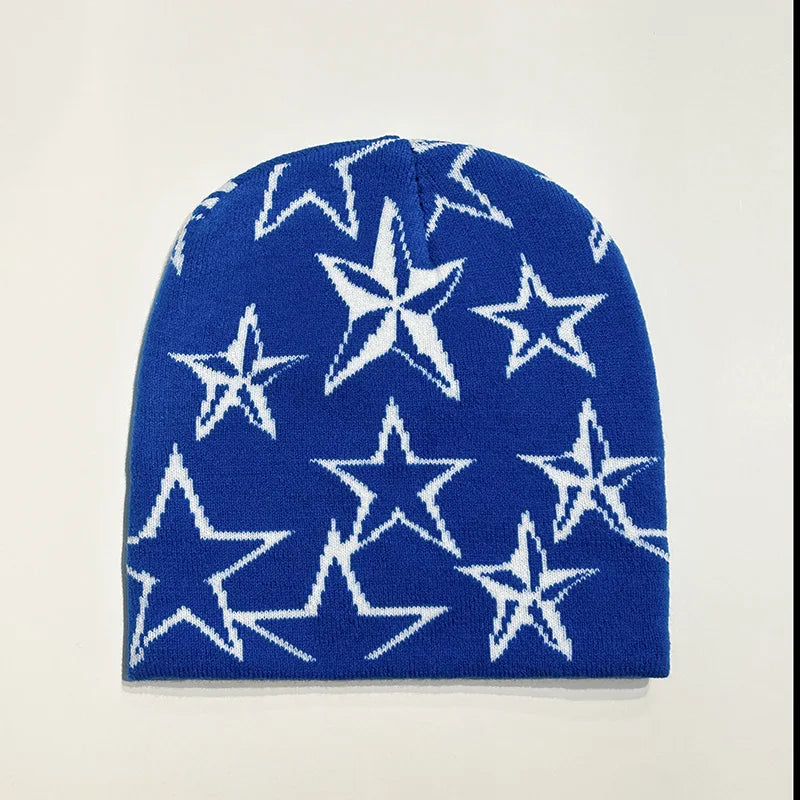 BEANIE (Graphic) - Vintage Woolen Hip Hop Star Print Beanie