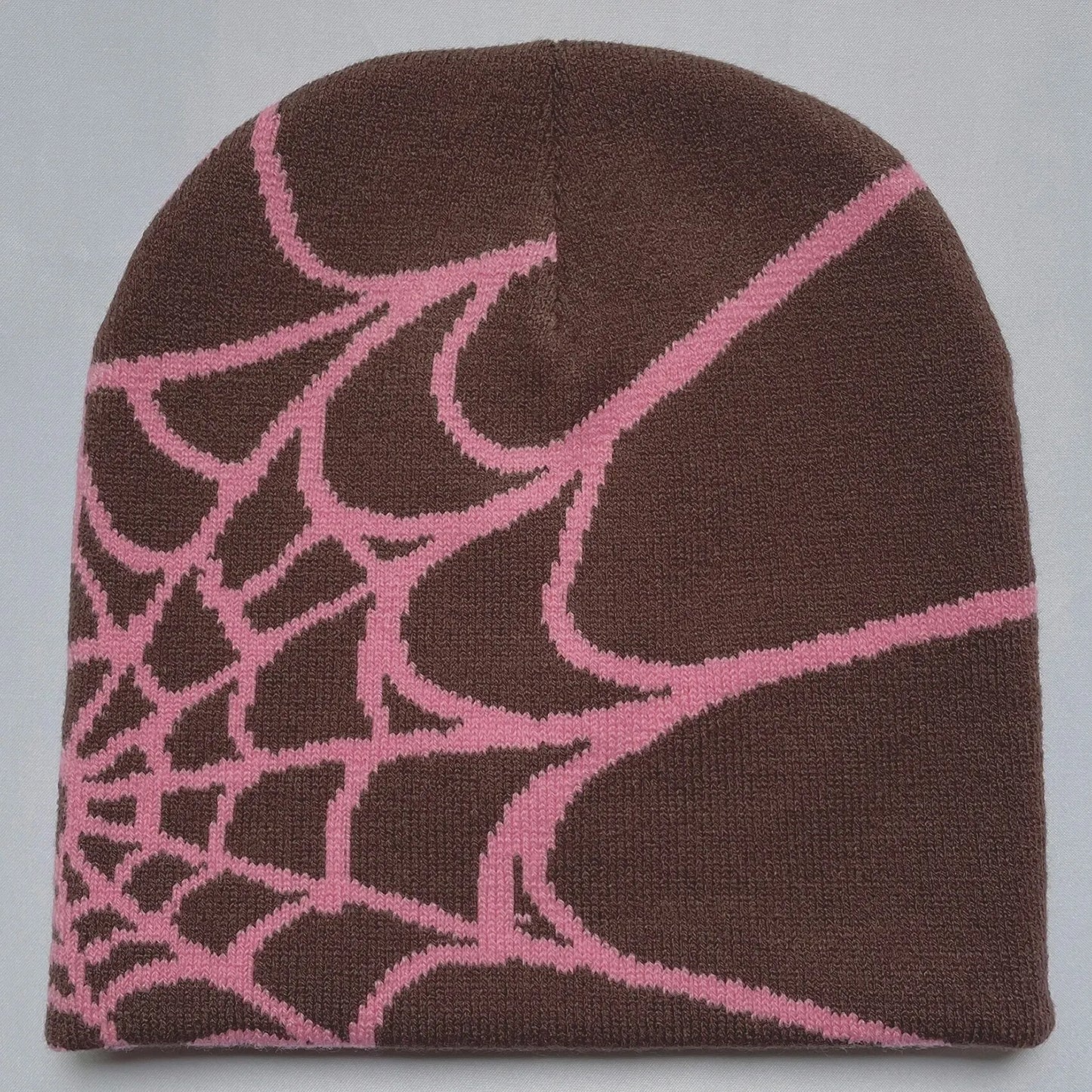 BEANIE (Graphic) - Warm multicolor winter spider web beanie