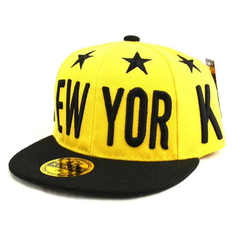 FLAT BRIM - SMALL CHILD Baseball Cap For Boys Girls NEW YORK